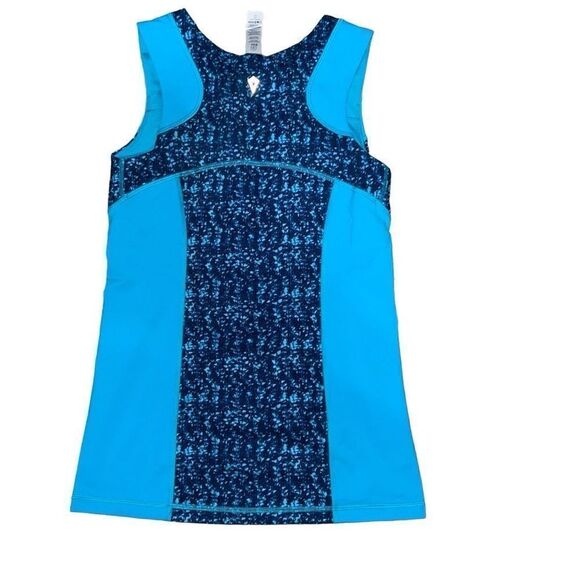 Ivivva by Lululemon Girls Sleeveless Tank Top Blue Built-in Bra sz 12 Athletic - Picture 2 of 6